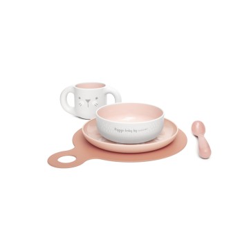 SUAVINEX | Jedálenský set HYGGE +6 m - ružová
