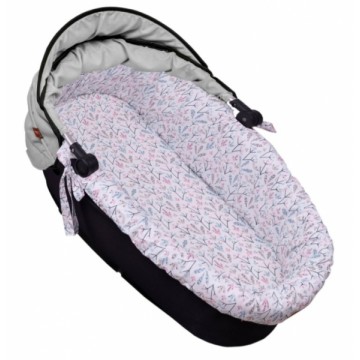 Bavlnená vložka do kočíkov/koše s penovým matracom, Baby Nellys, Kalina, biela