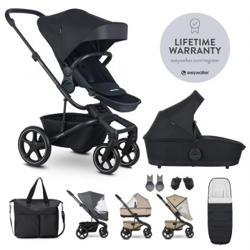 EASYWALKER Set XXL kočík kombinovaný Harvey⁵ Midnight Black s príslušenstvom