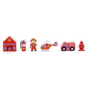 Drevené figúrky pre deti Viga Fireman