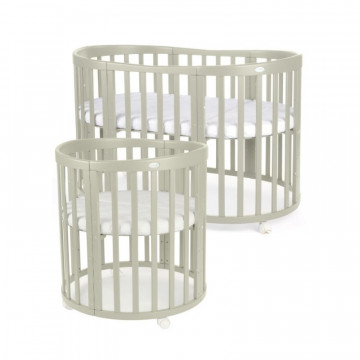 Detská rastúca postieľka 7v1 oval olivová + set
