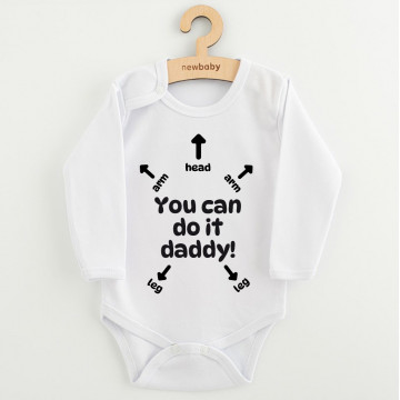 Detské body s potlačou New Baby You can do it daddy!