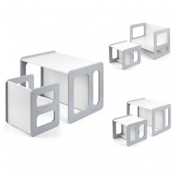 Súprava nábytku Milly Mally Stella 3v1 stôl a stolička Grey