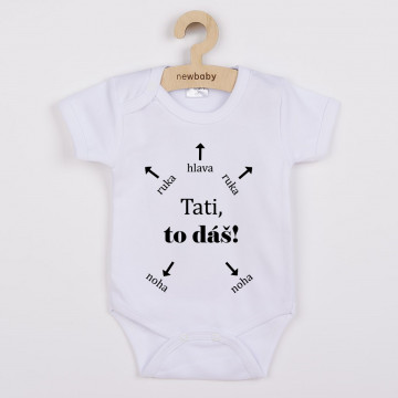 Detské body s potlačou New Baby Tati, to dáš! - krátky rukáv