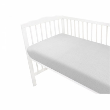 Mušelínové prestieradlo postieľky 60 x 120 NATURE double - šedé