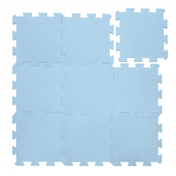 Penová podložka Puzzle 30x30 cm 9ks, Floral Blue
