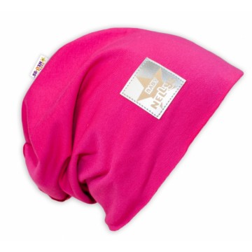 Bavlnená čiapočka Baby Nellys ® - sýto ružová, veľ. 48 - 52 cm