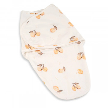 Bavlnený zavinovací vak, zavinovačka Lemon, krémový