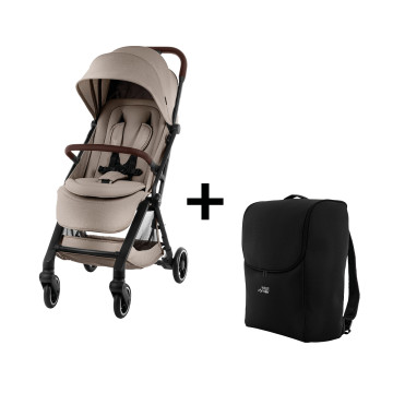 Set Kočík FLYLITE + cestovná taška zadarmo, Teak