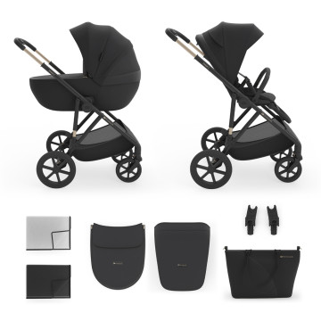 KINDERKRAFT Kočík kombinovaný 2v1 Prime 3 Venezian Black