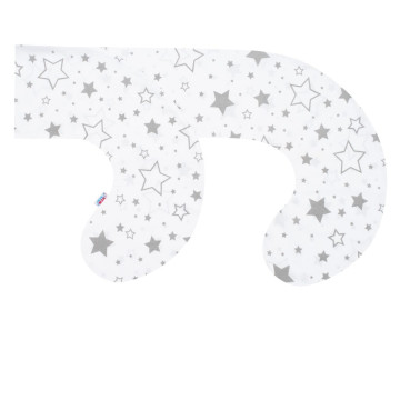 Obliečka na dojčiaci vankúš v tvare C New Baby Hviezdy sivé 285 x16