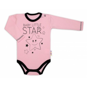 Baby Nellys Body dlhý rukáv, ružové, Baby Little Star, veľ. 68