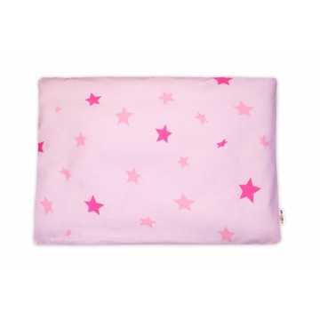Baby Nellys Povlak na vankúšik Baby Stars, 40x60 cm - růžový