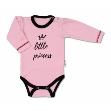 Baby Nellys Body dlhý rukáv, veľ. 80 ružové - Little Princess