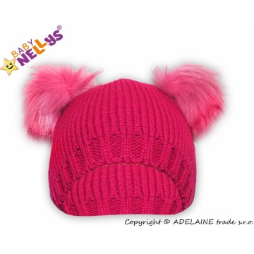 Zimné čiapky Mako chlupáček Baby Nellys ® - tm. ružový