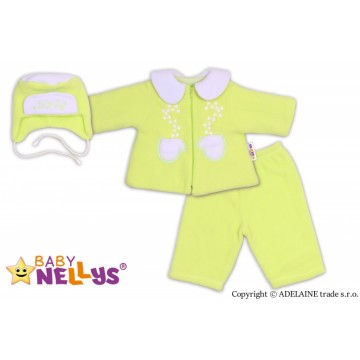 Kabátik, čiapočka a nohavice Baby Nellys ®- zelená