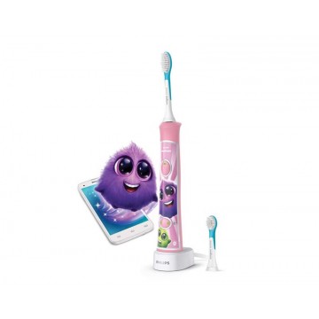 Zubná kefka pre deti elektrická Sonicare ružová s bluetooth
