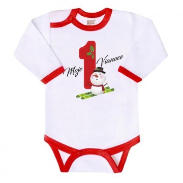 Body s potlačou New Baby Moje prvé Vianoce