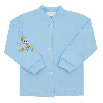 Dojčenský kabátik New Baby Teddy pilot modrý