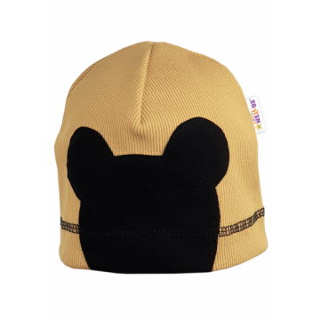 Baby Nellys Jarná čiapka Mouse, camel, veľ. 4/6 rokov