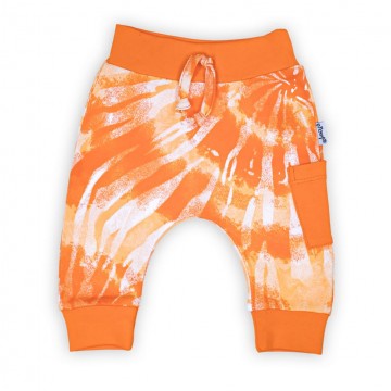 Dojčenské bavlnené tepláčky Nicol Tomi oranžová